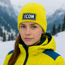 Czapka damska / młodzieżowa sportowa, Icon Style , limonkowa, rozm. 55-57 cm