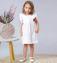 Sukienka dla dziewczynki, biała, muślinowa, Mirabelia, rozmiar 98 cm