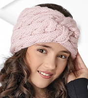 Szeroka opaska turban z włóczki dla dziewczynki, damska Helmi  rozm. 52-56cm