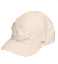Czapka z daszkiem dla dziewczynki, UV 30+, Dolvito, beżowa, 52-56 cm
