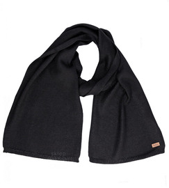 Szalik z wełny 100% merino, 7641, czarny