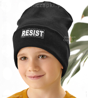 Czapka chłopięca, bawełniana, beanie, modny prążek, Resist rozm. 51-54 cm