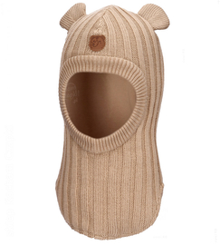 Kominiarka z wełny 100% merino, zimowa dla , Elodre, beżowy piaskowy, 42-46 cm