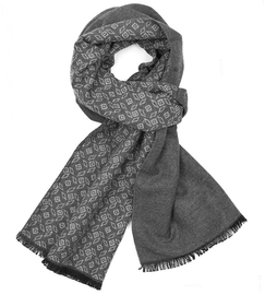 Szalik męski, elegancki szal, szary
