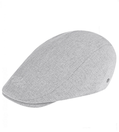 Kaszkiet męski na lato, K-13, szary melanż jasny (k5), 56-59 cm
