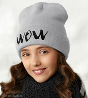 Czapka dziewczęca, beanie jesienno-zimowa, Wowana, rozm. 52-54 cm