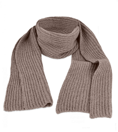 Szalik damski, wełniany, P25093, beżowy ciemny (2)