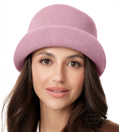 Kapelusz damski zimowy, wełniany, Demeter, wrzosowy, 55-57 cm