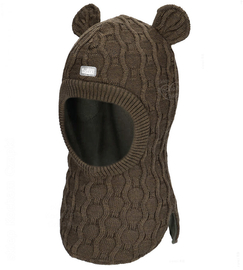 Kominiarka merino dla chłopczyka, Jurgin, khaki, 42-46 cm