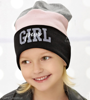 Czapka beanie bawełniana Power Girl sport rozm. 51-54 cm