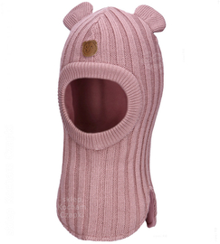 Kominiarka z wełny 100% merino, zimowa dla dziewczynki , Elodre, róż wrzosowy, 50-54 cm