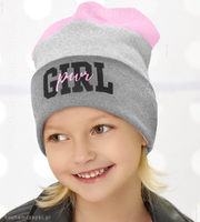 Czapka beanie bawełniana Power Girl sport rozm. 51-54 cm