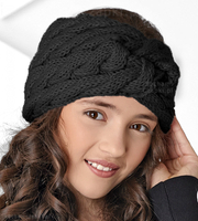 Szeroka opaska turban z włóczki dla dziewczynki, damska Helmi  rozm. 52-56cm