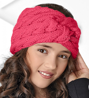 Szeroka opaska turban z włóczki dla dziewczynki, damska Helmi  rozm. 52-56cm