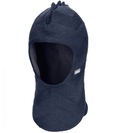 Kominiarka zimowa, merino 100%, dla chłopca, Viseris, niebieski ciemny, 48-51 cm