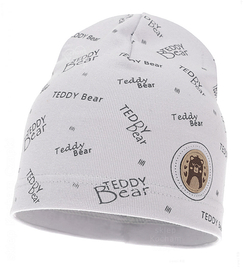 Czapka bawełniana niemowlęca, jesienna/wiosenna, szara, Detti, 44-46 cm