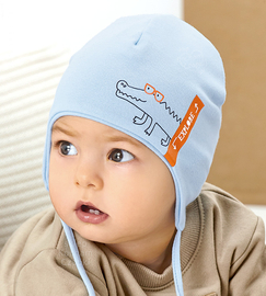 Czapka na wiosnę/jesień, dla chłopczyka, Traveler, niebieski, 40-42 cm