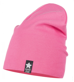 Czapka damska wiosenna, bawełniana, Kashia, różowa, 55-56 cm