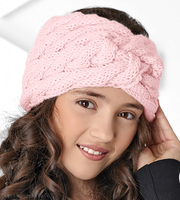 Szeroka opaska turban z włóczki dla dziewczynki, damska Helmi  rozm. 52-56cm