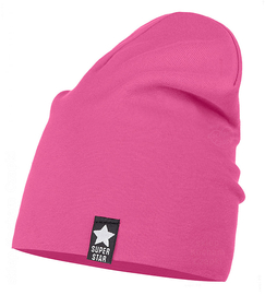 Czapka damska wiosenna, bawełniana, Kashia, róż ciemny, 56-58 cm