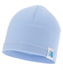 Czapka bawełniana niemowlęca, Kaleon, niebieska, 42-44 cm