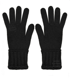 Rękawiczki merino damskie, wełna 100%, Kendall, czarny, M/L