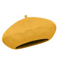 Beret damski zimowy, Vineca, żółty, 55-57 cm