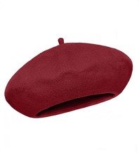 Beret damski zimowy, bordowy, wełniany, Vineca, 55-57 cm