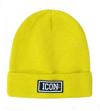 Czapka beanie Icon Style damska, młodzieżowa limonkowa,  rozm. 55-57 cm