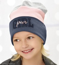 Czapka beanie bawełniana Power Girl sport rozm. 51-54 cm