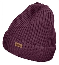 Czapka merino zimowa, dla dziewczynki, Sedile, burgundowy, 48-52 cm