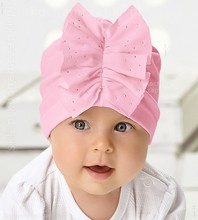 Czapka z falbaną, turban  Bilana rozm. 47-50 cm