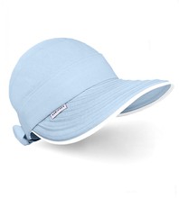 Kapelusz damski na lato, czapka z daszkiem, Inezz, niebieski, LEN, 55-58cm