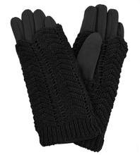 Rękawiczki damskie 2w1, czarne