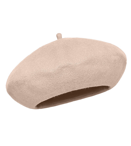 Beret damski zimowy, beżowy, wełniany, Vineca, 55-57 cm