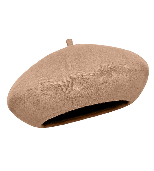 Beret damski zimowy, beżowy, wełniany, Vineca, 55-57 cm