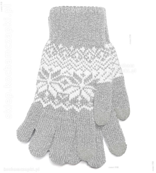 Ciepłe rękawiczki dotykowe do ekranów, chłopięce R153, 12-14 lat
