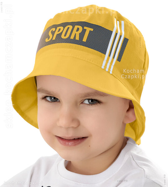 Kapelusz dla chłopca, Felice Sport, żółty, 51-53 cm