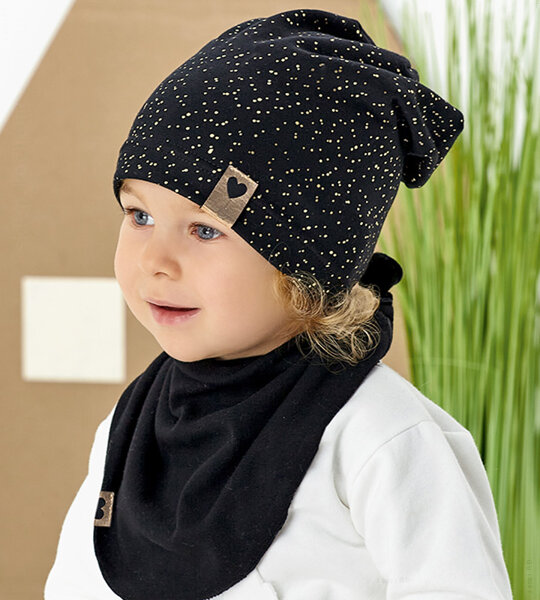 Komplet wiosenny-jesienny dla dziewczynki, czapka i chusta, beżowy, Stippena, 48-50 cm