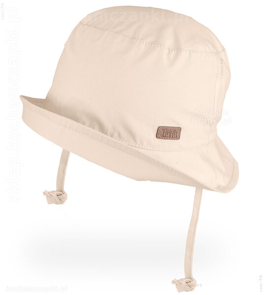 Wiązany kapelusz dla chłopca przeciwsłoneczny Gaspar Filtr UV+30  rozm. 42-44  cm