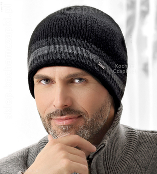 Gruba czapka zimowa męska, Olore, khaki, rozm. 55-58 cm
